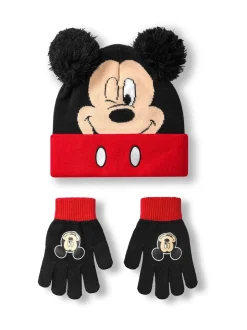 Noir chrome - Ensemble Vanilla Underground Kid Disney personnage Chapeaux et gants d’hiver