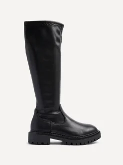 Noir en PU - Bottes extensibles Linzi Hallie hautes