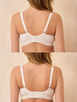 Noir et blanc - Lot de 2 soutiens-gorge de Grossesse et d’Allaitement Seraphine en bambou doux sans coutures