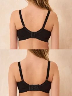 Noir et blanc - Lot de 2 soutiens-gorge de Grossesse et d’Allaitement Seraphine en bambou doux sans coutures