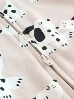 Noir et blanc à motif chien - Lot de 3 dors-bien bébé zippés (0-2ans)