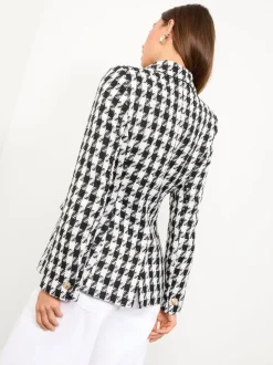 Noir et Blanc pied-de-poule - Blazer Lipsy droit