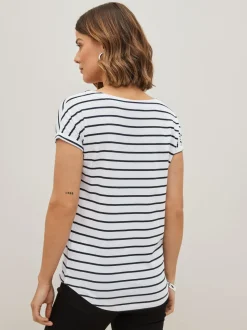 noir et blanc rayé - Lot de 3 T-shirts à manches courtes 100 % coton