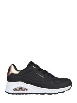 Noir foncé - Baskets Skechers Golden Fit Uno femme dorées