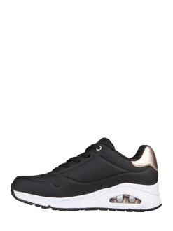 Noir foncé - Baskets Skechers Golden Fit Uno femme dorées