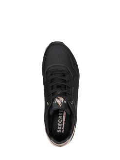 Noir foncé - Baskets Skechers Golden Fit Uno femme dorées