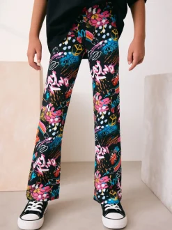 Noir Graffiti - Leggings évasés (3-16ans)