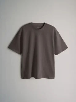 Noir gris blanc - The Set lot de 4 t-shirts en coton à manches courtes