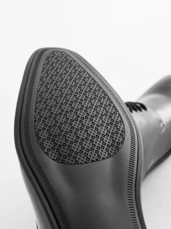 Noir Hi-Shine - Derbys à lacets