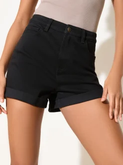 Noir lavé - Friends Like These Boyfriend Denim Shorts