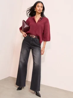 Noir lavé - Jean ample Friends Like These X Lucy Mecklenborgh pour tous les jours