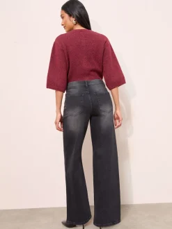 Noir lavé - Jean ample Friends Like These X Lucy Mecklenborgh pour tous les jours