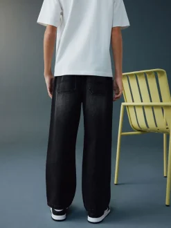 Noir lavé - Jean en denim à enfiler (3-16ans)