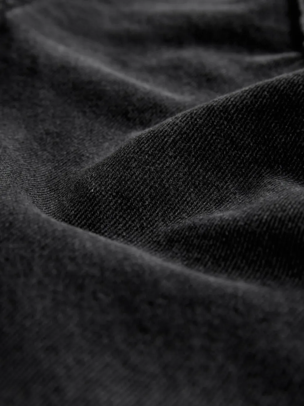 Noir lavé - Jogging en jean large à plis nervurés