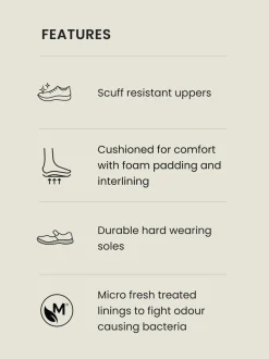 Noir mat - Chaussures babies d'école en cuir à semelle épaisse