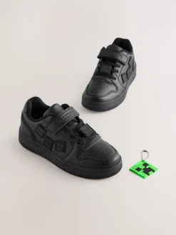 Noir Minecraft - School Fermeture par contact Elastic Lace Chaussures