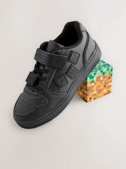 Noir Minecraft - School Fermeture par contact Elastic Lace Chaussures