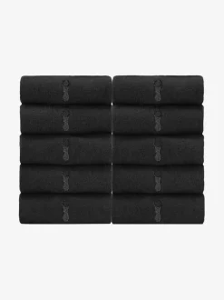 Noir motif cerf - Lot de 10 - Chaussettes brodées Multi Stag Lasting Fresh