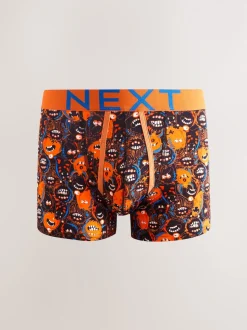 Noir motif monstre - Boxers avec ouverture sur le devant