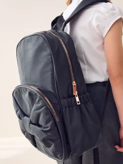 Noir motif nœuds - sac à dos