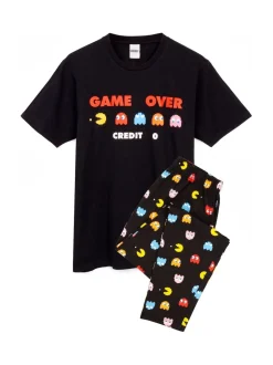 Noir motif Pacman - Pyjama Vanilla Underground long