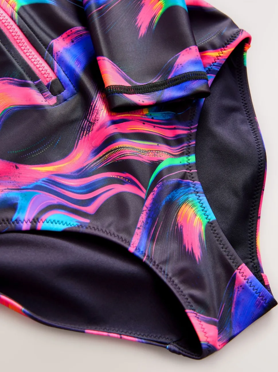 Noir multicolore - Maillot de bain Sunsafe à manches longues (3mois-16ans)