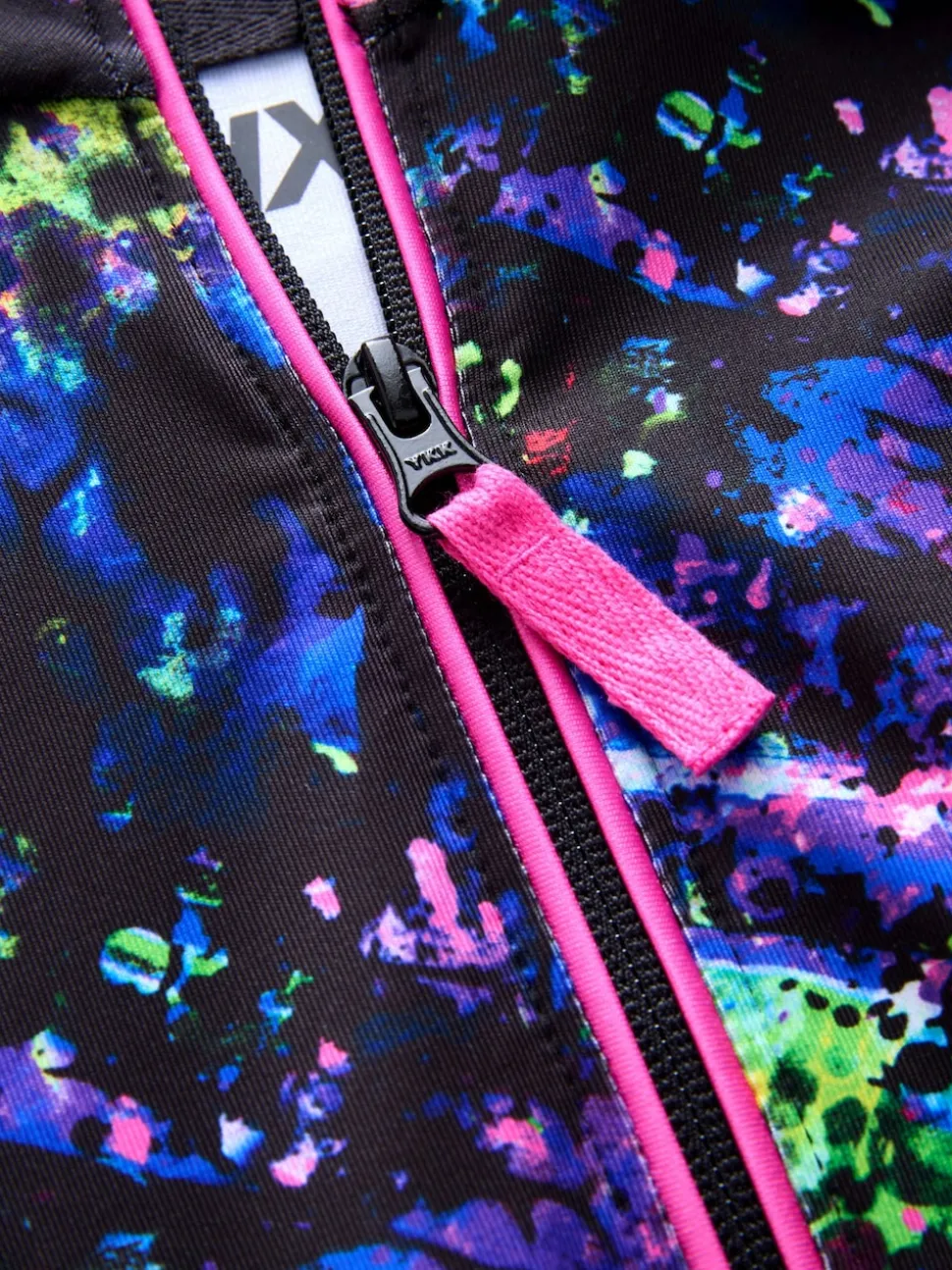 Noir multicolore éclaboussures - Veste de sport zippée (3-16ans)