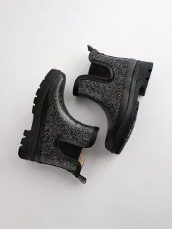Noir pailleté - Chelsea Wellies