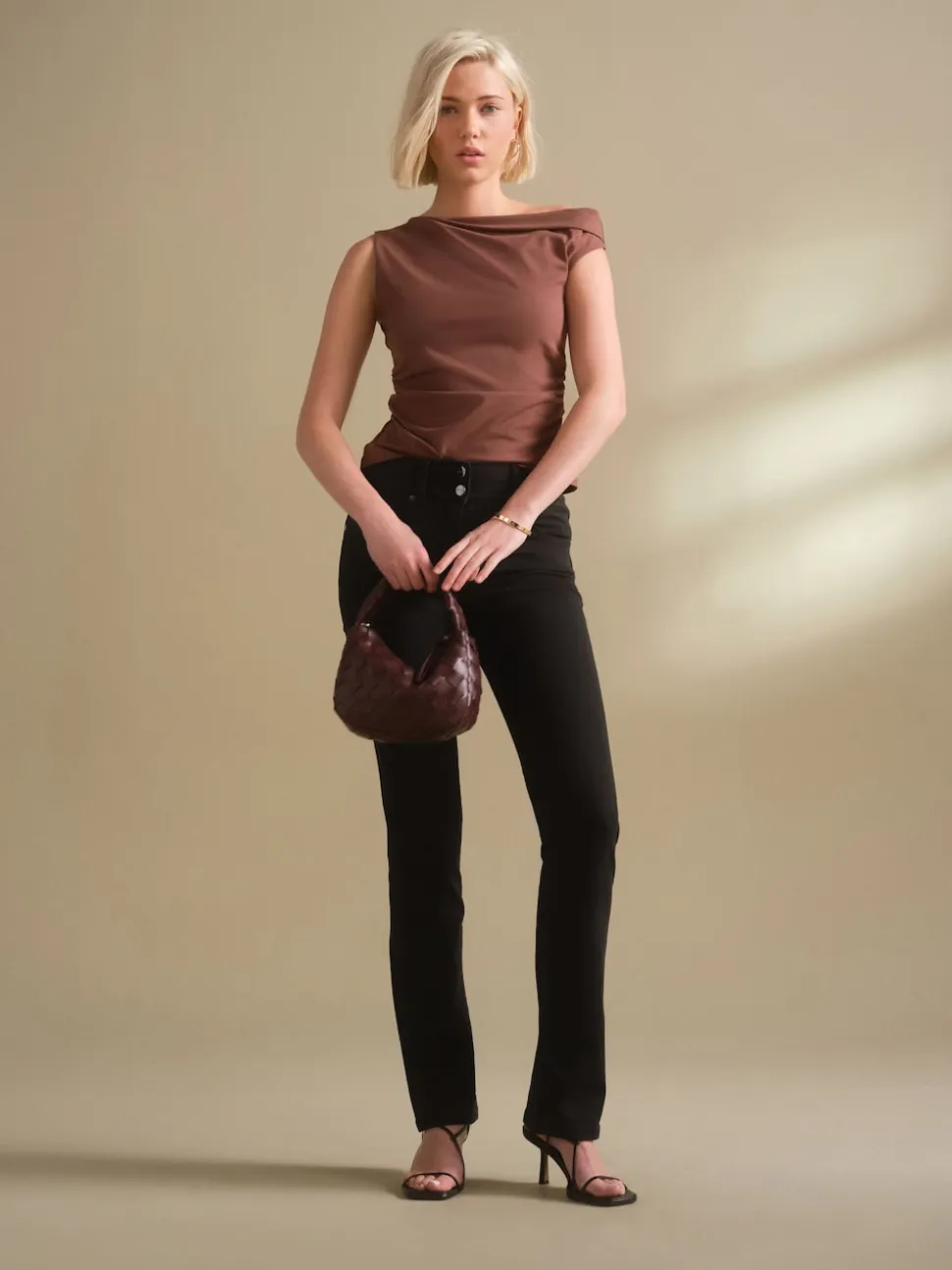 Noir épuré - Jean slim boot cut réhaussant