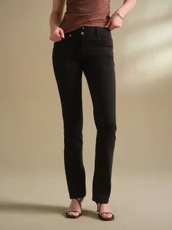 Noir épuré - Jean slim boot cut réhaussant