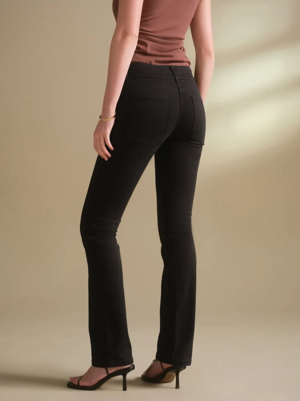 Noir épuré - Jean slim boot cut réhaussant