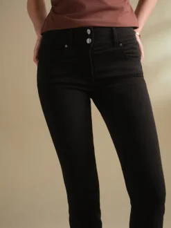Noir épuré - Jean slim boot cut réhaussant