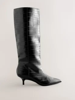 Noir texturé - Bottes Forever Comfort® à talons hauts