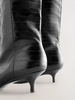 Noir texturé - Bottes Forever Comfort® à talons hauts