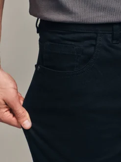 Noir uni - Jeansextensible classique coupe fuselée régulière