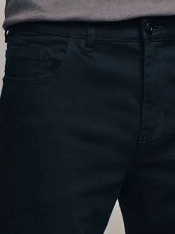 Noir uni - Jeansextensible classique coupe fuselée régulière