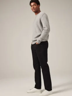 Noir uni - Lit 1 place - Coupe ajustée Classic Jeans extensibles