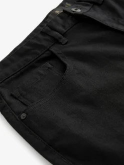 Noir uni - Lit 1 place - Coupe ajustée Classic Jeans extensibles