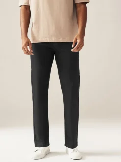 Noir uni - Straight Fit Classic Jeans extensibles