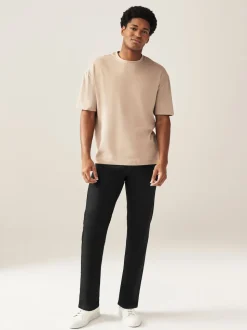 Noir uni - Straight Fit Classic Jeans extensibles