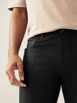 Noir uni - Straight Fit Classic Jeans extensibles