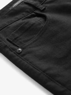 Noir uni - Straight Fit Classic Jeans extensibles