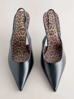 Noir/Animal - Chaussures à talons Forever Comfort® à bout pointu et à bride arrière