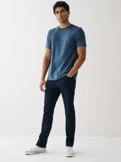 Noir/ardoise/Gris chiné/Blanc/bleu marine/Bleu - Ajustement régulier - Lot de t-shirts essentiels en coton 6
