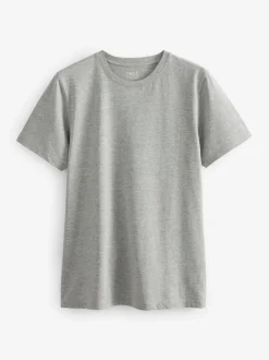 Noir/ardoise/Gris chiné/Blanc/bleu marine/Bleu - Ajustement régulier - Lot de t-shirts essentiels en coton 6