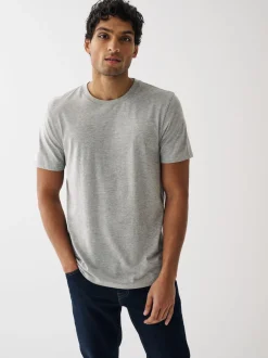 Noir/ardoise/Gris chiné/Blanc/bleu marine/Bleu - Ajustement régulier - Lot de t-shirts essentiels en coton 6