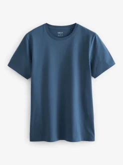 Noir/ardoise/Gris chiné/Blanc/bleu marine/Bleu - Ajustement régulier - Lot de t-shirts essentiels en coton 6