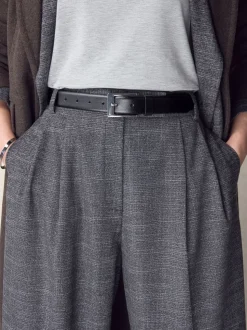 Noir/argenté - Ceinture N. Premium Made In Italie en Cuir