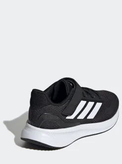Noir/Blanc - adidas Baskets de course Runfalcon 5 à lacets élastiques pour enfant