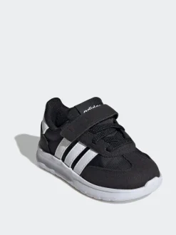 Noir/Blanc - adidas Run 70s 2.0 Baskets bébé à crochets et boucles